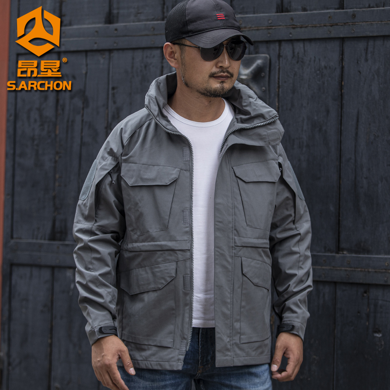 Instructor Tactical Jacket Male Autumn/Winter Spy M65 Waterproof Trench coat medium long military fan stormtrooper mountaineering suit