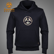 Instructors tactical autumn and winter mens warm polar fleece inner sweatshirt fleece outdoor sports large size hooded top