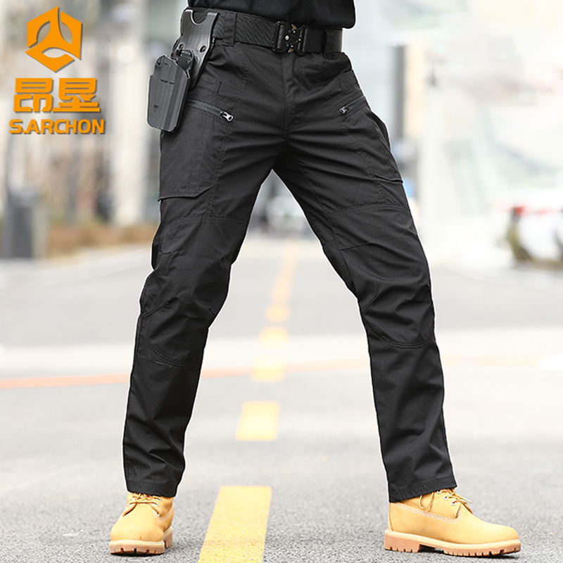 Aung Reclamation Tactical Pants Men's Training Straight Barrel Loose Mountaineering Pants Autumn Winter Money Frock Outdoor Sports Casual Working Long Pants