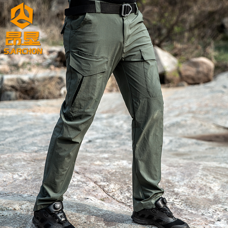Summer outdoor quick-drying pants men's ultra-thin breathable assault pants Special Forces tactical trousers elastic quick-drying mountaineering pants
