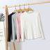 Áo len cổ lọ mùa thu trắng đan đáy áo nữ mùa thu 2018 mới áo thun bó sát nửa cổ cao tay dài áo len cardigan Vòng cổ áo len