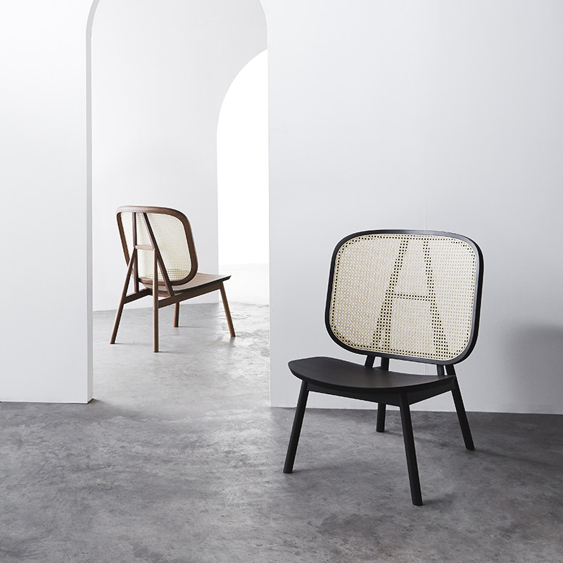 CANE Lounge Chair Series Solid Wood Rattan Leisure Chair Modern Simple