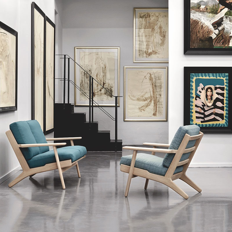 Spot Denmark Getama GE 290 sofa chair footrest Wegner master classic design