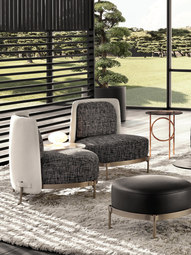 Nordic high-end single sofa chair modern minimalist small apartment leisure bedroom living room fabric lazy light luxury furniture