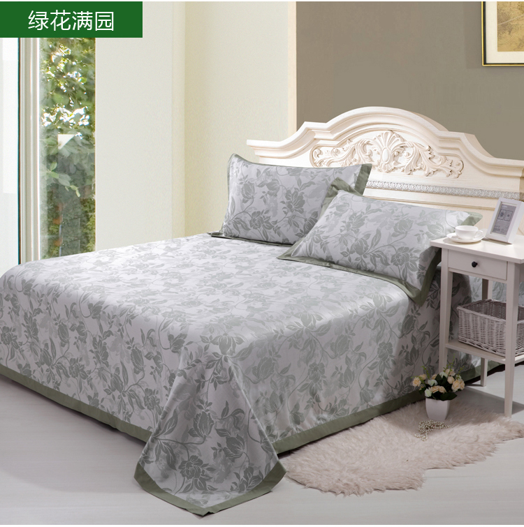 Thảm tre ba mảnh phù hợp với mùa hè Giường đôi đơn gấp băng lụa mềm Thảm 1,5 m 1,8m có thể giặt bằng máy - Thảm mùa hè các loại chiếu trúc
