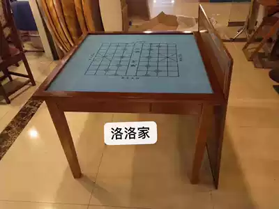 Hand-rubbed linen table Solid wood dual-purpose table