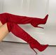 Foreign Trade European and American Large Size Autumn and Winter New Women's Elastic Boots Sexy Slimming Pointed Toe High-Heeled Over-The-Knee Boots