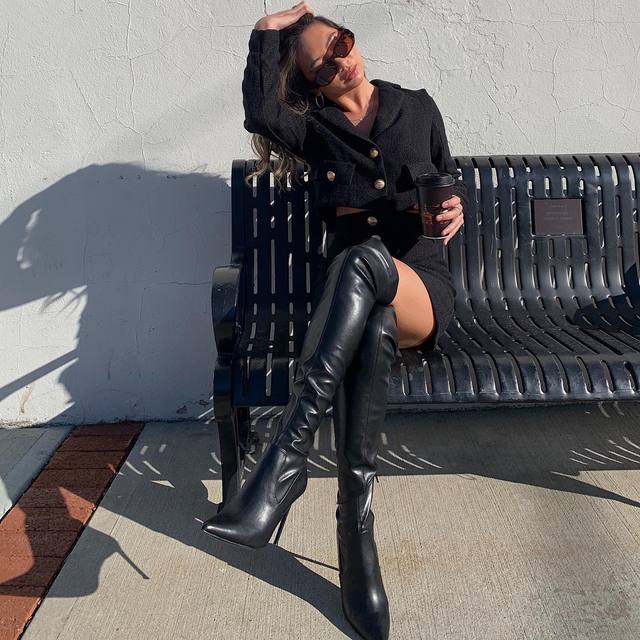 Foreign Trade European and American Style Plus-Size Women's Over-The-Knee Boots, Sexy Pointed-Toe High-Heeled Nightclub Catwalk Pole Dancing Boots