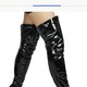 Independent Foreign Trade Extra-Large Size 47 Sexy Pole Dance Patent Leather Over-The-Knee Boots with Stiletto Heels, Bar Pointed-Toe Women's Fashion Boots