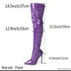 Independent Foreign Trade Extra-Large Size 47 Sexy Pole Dance Patent Leather Over-The-Knee Boots with Stiletto Heels, Bar Pointed-Toe Women's Fashion Boots