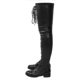 Independent Foreign Trade European and American Style Sexy Lace-Up Chunky Heel Super Stretchy Over-The-Knee Boots Extra Large Size 46 Unisex Fashion Boots
