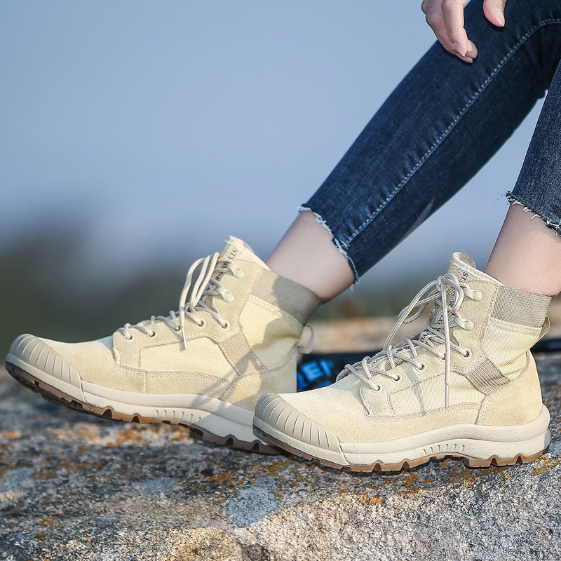 Mountaineering shoes men's outdoor shoes women's summer mid-tube breathable non-slip lightweight hiking shoes mountain climbing shoes mountain shoes hiking shoes