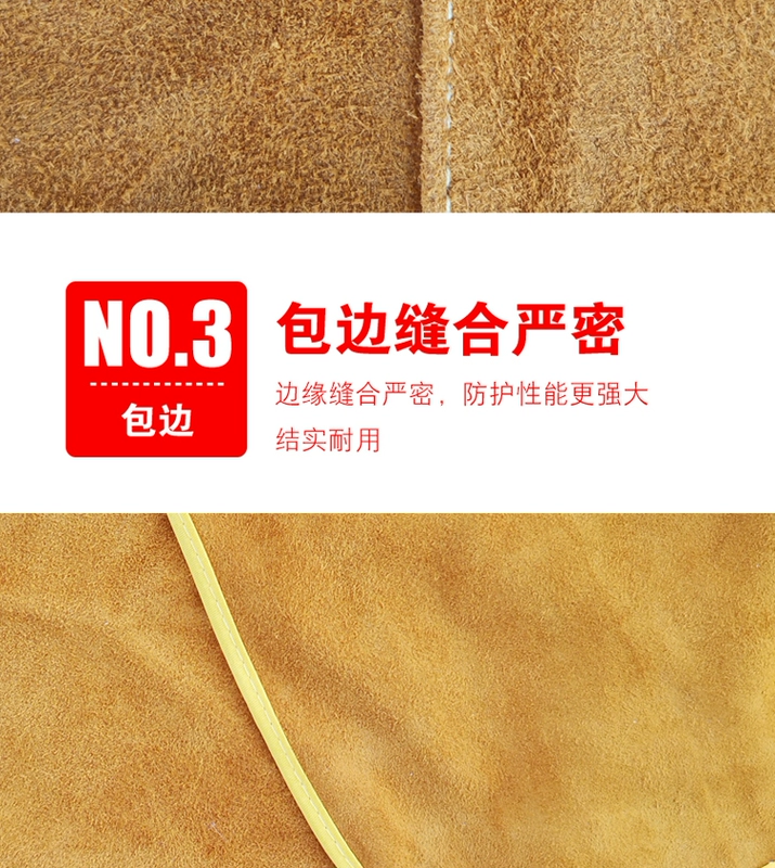 Tạp dề da bò chống cháy và chống cháy hàn thợ hàn chịu mài mòn và chịu nhiệt độ cao thợ hàn bảo hộ lao động chống bỏng quần áo bảo hộ quần áo phòng dịch