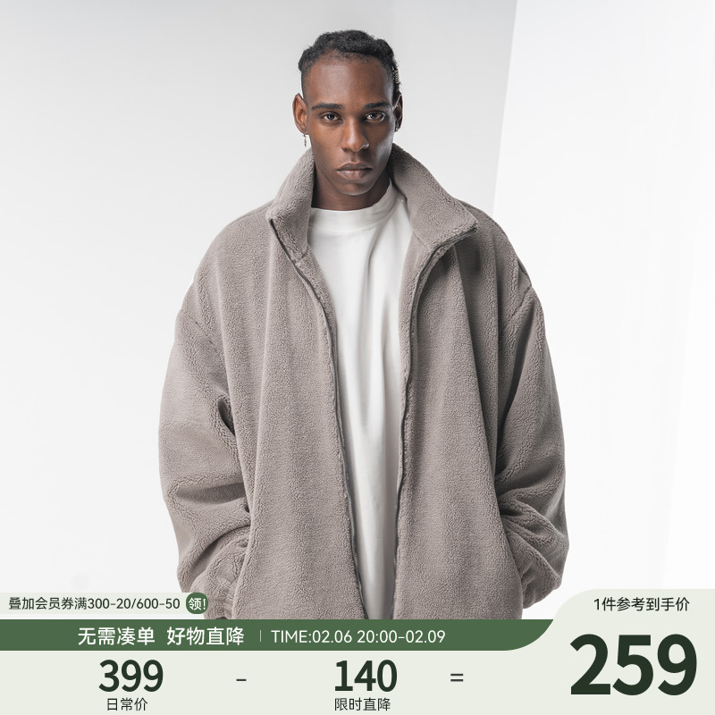 Bodydream Men and Women with the same Lamb Fluff thickening coat trend hundred loose leisure and fashion warm cotton suit
