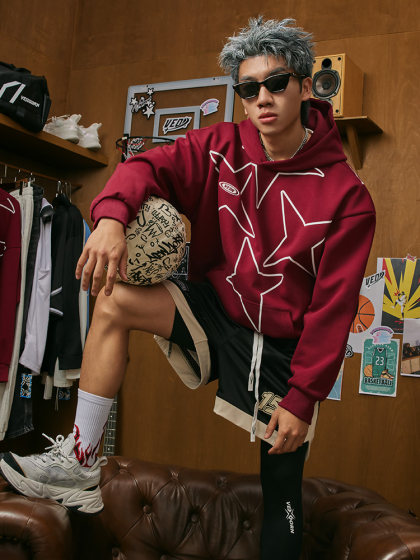 杨和苏同款维动长袖卫衣男女春秋美式篮球训练运动宽松连帽套头衫