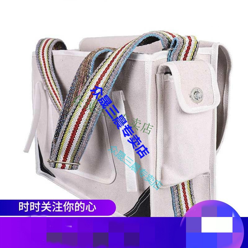 Electrician bag thickened canvas large small multi-function hardware tool bag Wear-resistant repair bag white increase