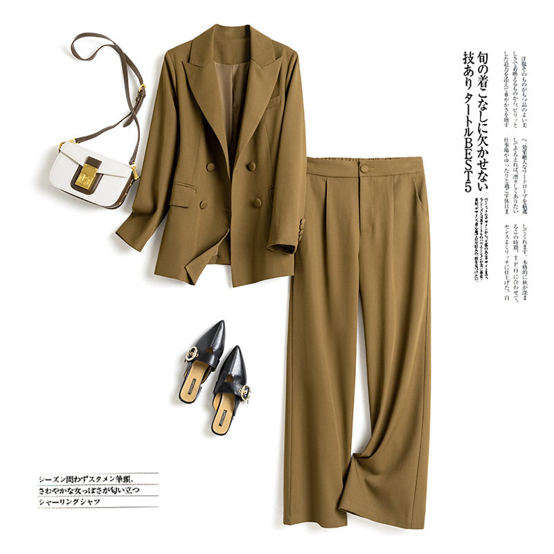 French single foreign trade women's clothing clear cabin YU single outlet cut tail stock Withdrawal Cupboard Tail single temperament Western-style long pants Two sets