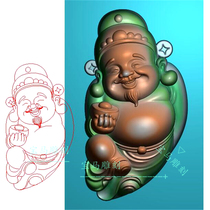 JD Essence Sculpture with Yuan Baocai God Pendant Grey chart jade Jade Sculpture with Precious Metal God Pendant with the Gods and Gods Yuan Bao