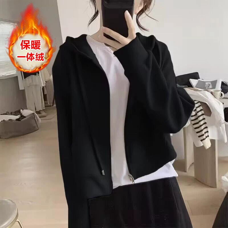 Spring sweatshirt, thin cardigan with zipper, jacket, 2024 years, oversize