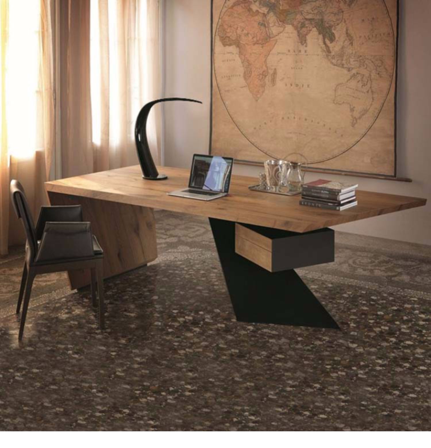 Bàn chủ tịch bàn gác xép retro ông chủ hiện đại tối giản gỗ rắn máy tính để bàn bàn máy tính sáng tạo Bắc Âu - Bàn bàn học đẹp