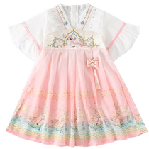 Girls Hanfu dress summer dress little girl princess dress baby one-year-old dress summer childrens Chinese style dress