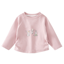 Girls long-sleeved T-shirt spring and autumn 2024 new style childrens bottoming shirt autumn clothing childrens clothing autumn baby tops