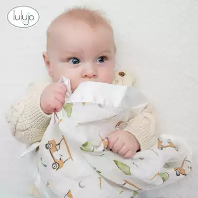 Canada imported Lulujo newborn baby saliva towel baby cotton gauze wash face handkerchief towel