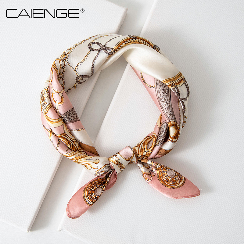 Mulberry silk silk small square towel Spring and autumn versatile silk scarf Women's autumn Western style fashion thin long professional scarf scarf