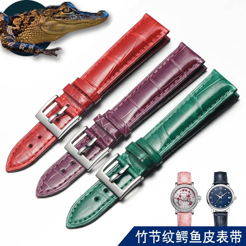 Crocodile Leather Strap Female Fit Longines Famous Craftsman Tissoli Locomedo Omega Crocodile Leather Strap Female