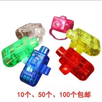 Finger laser light Luminous ring light LED finger light body light Children toy Push Sweep Code Small Gift