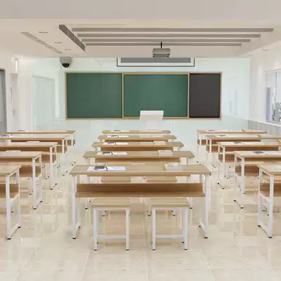 Student desks and chairs training table remedial class school desk trusteeship class cram desk classroom calligraphy table