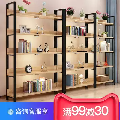 Bookshelf bookcase floor shelf multi-layer wrought iron living room simple storage layer shelf floor combination Shelf shelf shelf