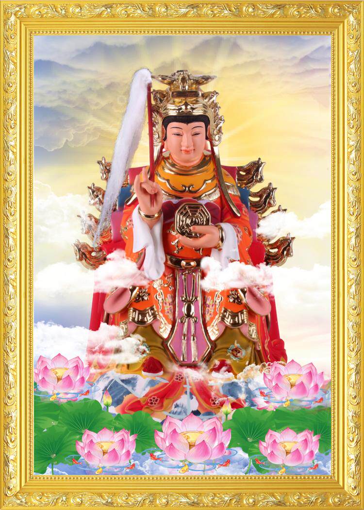 Size model Earth Mother Earth Mother Niangniang Hou Tu Niang Niang Di Mu Yuanjun God Portrait Portrait Hanging Sticker Can be framed