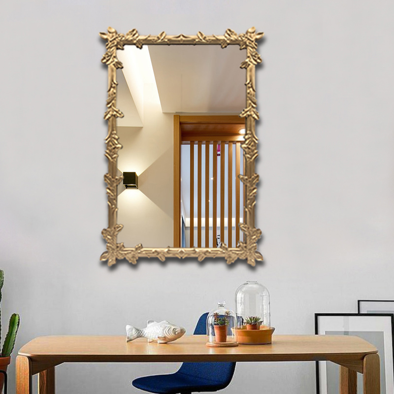 Square Eurostyle Decorative Mirror Background Wall Art Wall-to-wall Dining Room Genguan Dining Room Creative Bathroom Toilet Hanging Wall Mirror