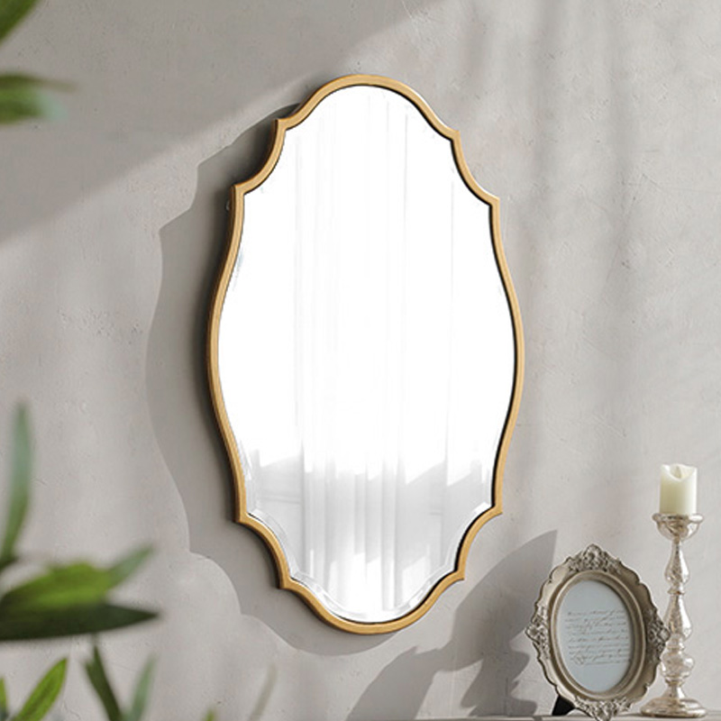 Nordic cosmetic mirror wash table mirror bedroom wall hanging dressing room wall hanging desktop household luxury cosmetic mirror