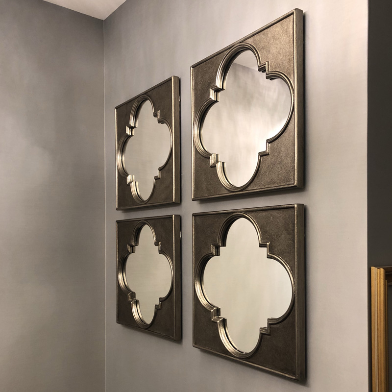 Exuberant mirror American mirror creative wall hanging dining room retro porch decoration square combination decorative mirror