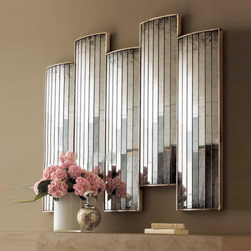 Vigorous Mirror Eurostyle Genguan Mirror Brief Wall wall-mounted mirror TV Background wall Composition Decoration Decorative Mirror