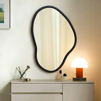 Irregular bathroom mirror simple luxury red dresser mirror wall wall shaped bathroom decoration mirror