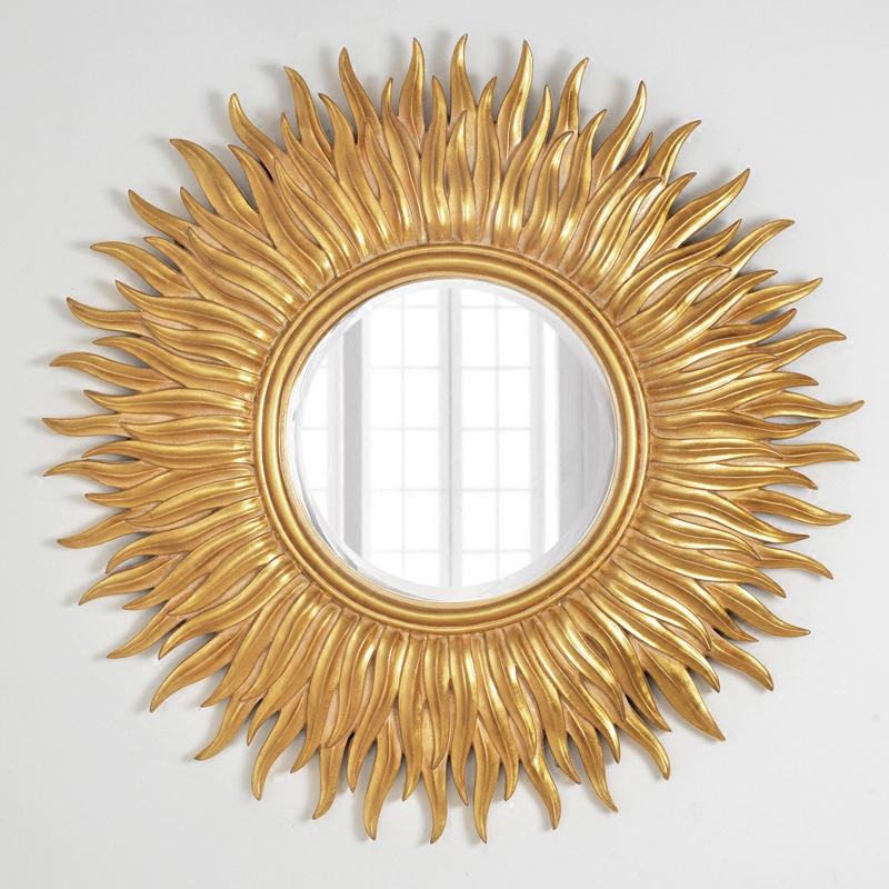 Vigorous Mirror Brief American Home Mirror Round Dining Room Mirror Living Room TV Background Wall Decoration Decorative Mirror