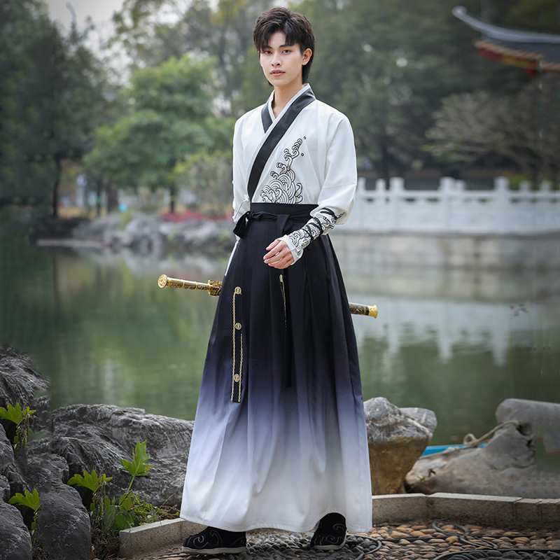 Boys Han Wei Jinxiang Men Set Chinese Fengsong Antique Costume Improvement Can Wear to Work