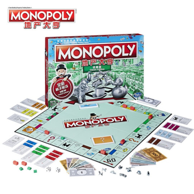 Hasbro children's treasure real estate mogul's classic version of C1009 Qiang Chess Tycoon Game Chess