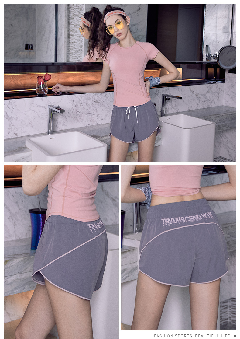 Quần short thể thao nữ rộng rãi chống nắng mùa hè thoáng khí quần áo yoga chạy phòng tập thể dục quần nhanh khô năm quần mặc - Quần thể thao quần adidas nữ