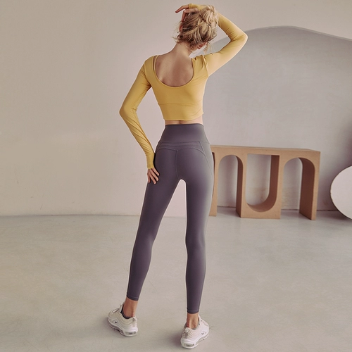 Топ с чашечками, летняя одежда для йоги, лонгслив, спортивный костюм для тренировок для спортзала, в обтяжку, по фигуре, для бега, популярно в интернете