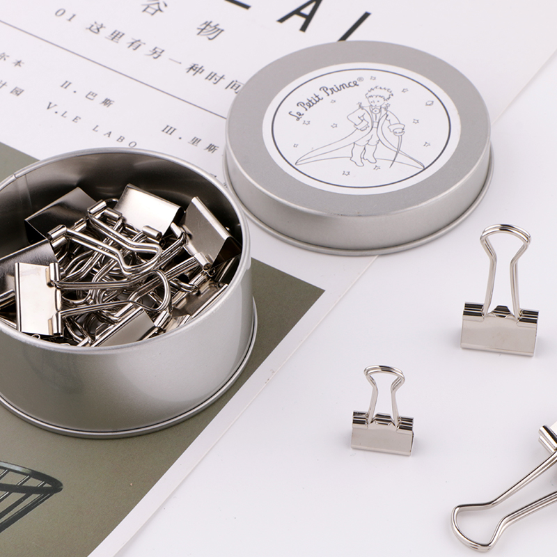 M&G Stationery Silver Long Tail Clip S Dovetail Clip Electroplated Paint Office Receipt Clip Folder Sub-Finishing Clip Fixed Linear Cutout Metal Butterfly Clip Large Kitchen Fishtail Clip