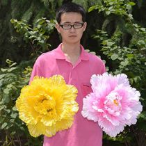 Children with Peony Flowers Stage Performing Kindergarten Prods Hand Flowers for Opening Ceremony Prop Flowers