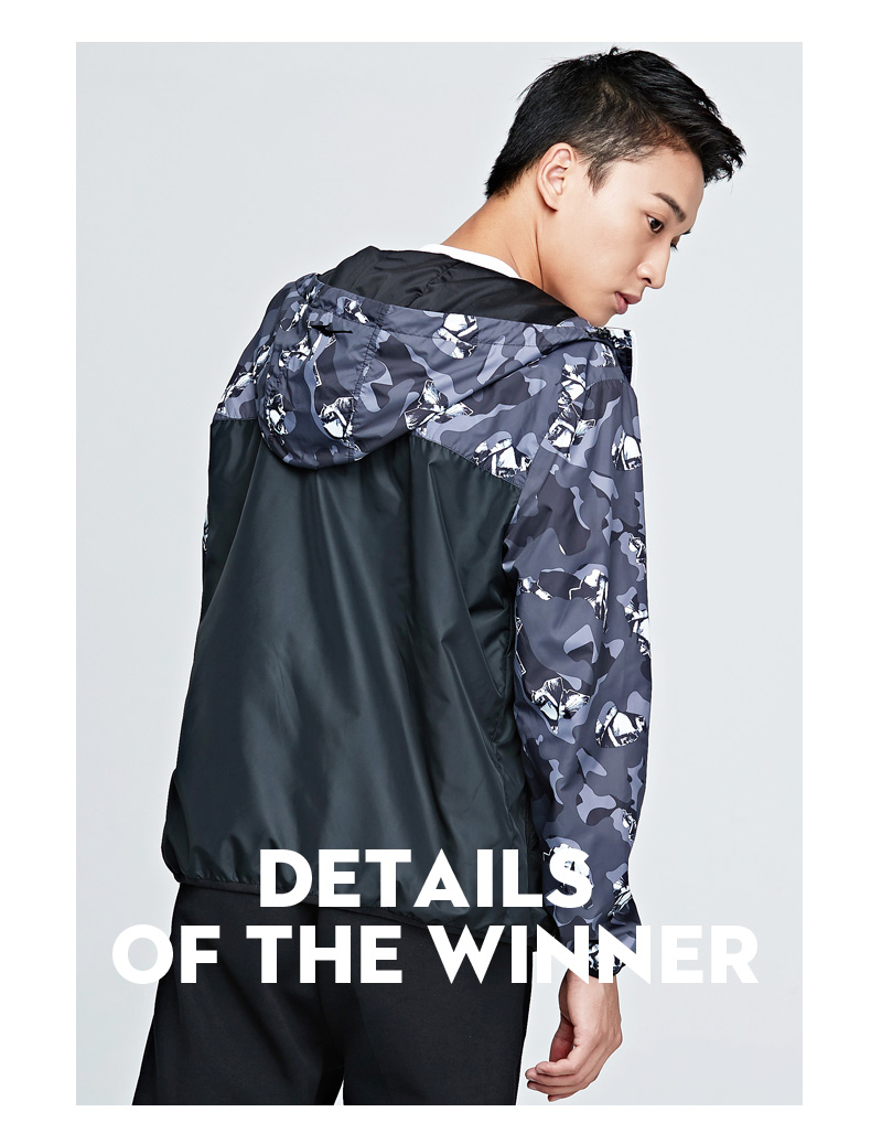 Áo sơ mi nam Hongxing Erke mùa xuân mới áo khoác nam giản dị áo gió thể thao ấm áp áo sơ mi nam - Áo khoác thể thao / áo khoác áo khoác thể thao adidas