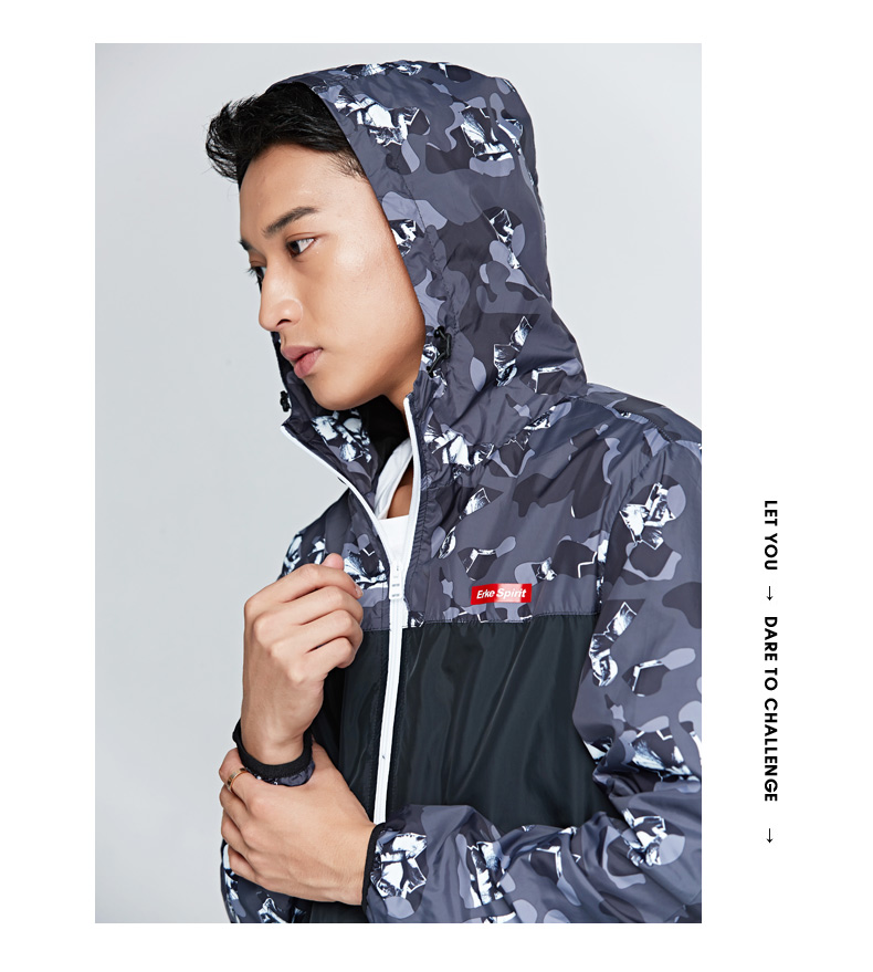 Áo sơ mi nam Hongxing Erke mùa xuân mới áo khoác nam giản dị áo gió thể thao ấm áp áo sơ mi nam - Áo khoác thể thao / áo khoác áo khoác thể thao adidas