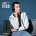 Erke Hongxing Erke Áo khoác cardigan có mũ trùm đầu dài tay áo len thể thao nam Pure Top 11219315385 - Thể thao lông cừu / jumper