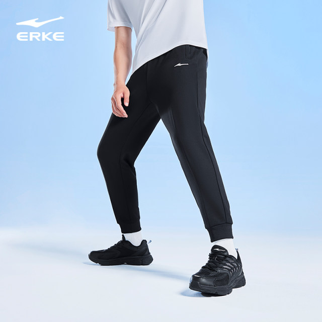 Hongxing Erke sweatpants men's summer sweatpants casual ankle-tie sports trousers nine-points breathable pants knitted pants