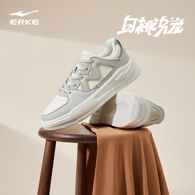 Hongxing Erke sneakers ເກີບຜູ້ຊາຍເກີບ peach oolong summer ໃຫມ່ເກີບບາດເຈັບແລະ breathable ຕາຫນ່າງກິລາເກີບຂະຫນາດນ້ອຍເກີບສີຂາວ